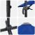 Parasolar cantilever Roma Albastru Azure 286x285x265 cm din aluminiu GartenMobel Dekor