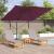 Parasol cantilever Roma Roșu Bordeaux 286x285x265 cm din aluminiu GartenMobel Dekor