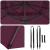 Parasol cantilever Roma Roșu Bordeaux 286x285x265 cm din aluminiu GartenMobel Dekor