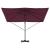Parasol cantilever Roma Roșu Bordeaux 286x285x265 cm din aluminiu GartenMobel Dekor