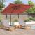 Parasolar Roma cu braț cantilever Terracotta 286x285x265 cm din aluminiu GartenMobel Dekor