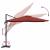 Parasolar Roma cu braț cantilever Terracotta 286x285x265 cm din aluminiu GartenMobel Dekor