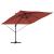 Parasolar Roma cu braț cantilever Terracotta 286x285x265 cm din aluminiu GartenMobel Dekor