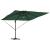 Umbrela cantilever Roma cu LED-uri, verde, 286x285x270 cm, aluminiu GartenMobel Dekor