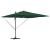 Umbrela cantilever Roma cu LED-uri, verde, 286x285x270 cm, aluminiu GartenMobel Dekor