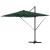Umbrela cantilever Roma cu LED-uri, verde, 286x285x270 cm, aluminiu GartenMobel Dekor