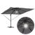 Parasol Roma cu braț articulat Antracit mare GartenMobel Dekor