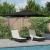 Umbrela Cantilever Roma cu LED-uri negre 286 x 285 x 270 cm din aluminiu GartenMobel Dekor