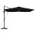 Umbrela Cantilever Roma cu LED-uri negre 286 x 285 x 270 cm din aluminiu GartenMobel Dekor