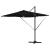 Umbrela Cantilever Roma cu LED-uri negre 286 x 285 x 270 cm din aluminiu GartenMobel Dekor