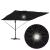 Umbrela Cantilever Roma cu LED-uri negre 286 x 285 x 270 cm din aluminiu GartenMobel Dekor