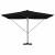 Umbrela Cantilever Roma cu LED-uri negre 286 x 285 x 270 cm din aluminiu GartenMobel Dekor