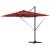 Umbra Parasol Cantilever Roma cu LED-uri - , Terracotta, 286 x 285 x 270 cm, Aluminiu GartenMobel Dekor
