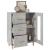 Dulap, gri beton, 69,5x34x90 cm, lemn compozit GartenMobel Dekor