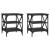 Mese laterale, 2 buc., negru, 40x42x50 cm, lemn compozit GartenMobel Dekor