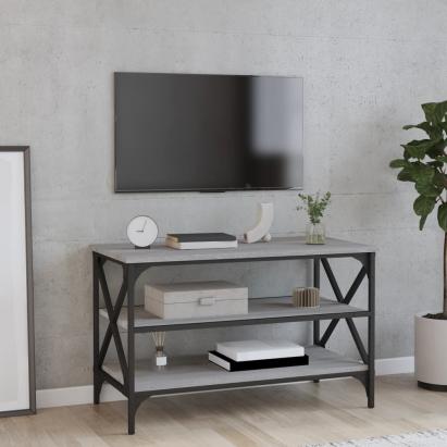 Comodă TV, gri sonoma, 80x40x50 cm, lemn compozit GartenMobel Dekor