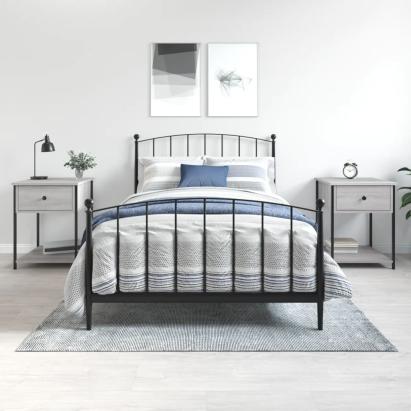 Noptiere, 2 buc., gri sonoma, 44x45x58 cm, lemn prelucrat GartenMobel Dekor