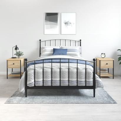 Noptiere, 2 buc., stejar sonoma, 34x35,5x45 cm, lemn compozit GartenMobel Dekor