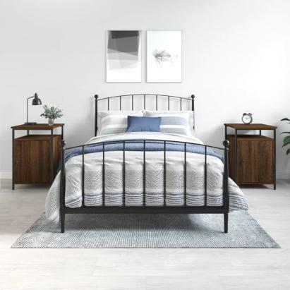 Noptiere, 2 buc., stejar maro, 40x42x60 cm, lemn prelucrat GartenMobel Dekor