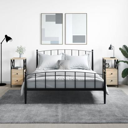 Noptiere, 2 buc., stejar sonoma, 34x35,5x70 cm, lemn compozit GartenMobel Dekor