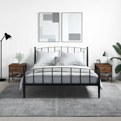 Noptiere, 2 buc., stejar maro, 40x42x45 cm, lemn compozit GartenMobel Dekor