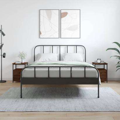 Noptiere, 2 buc., stejar maro, 34x35,5x50 cm, lemn compozit GartenMobel Dekor