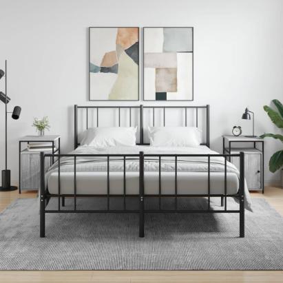 Noptiere, 2 buc., gri sonoma, 40x42x60 cm, lemn prelucrat GartenMobel Dekor