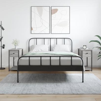 Noptiere, 2 buc., gri sonoma, 30x60x60 cm, lemn prelucrat GartenMobel Dekor