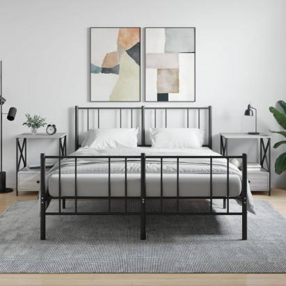 Noptiere, 2 buc., gri sonoma, 50x41x65 cm, lemn compozit GartenMobel Dekor