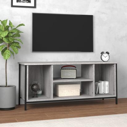 Comodă TV, gri sonoma, 102x35x45 cm, lemn prelucrat GartenMobel Dekor