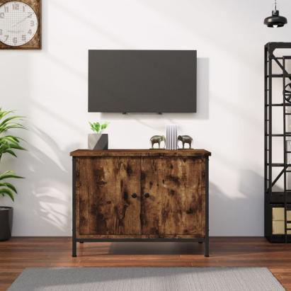 Comodă TV cu uși, stejar afumat, 60x35x45 cm, lemn prelucrat GartenMobel Dekor
