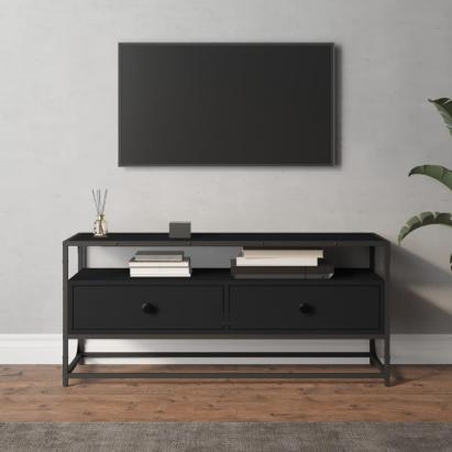 Dulap TV, negru, 100x35x45 cm, lemn prelucrat GartenMobel Dekor