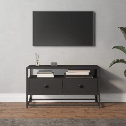 Comodă TV, negru, 80x35x45 cm, lemn prelucrat GartenMobel Dekor