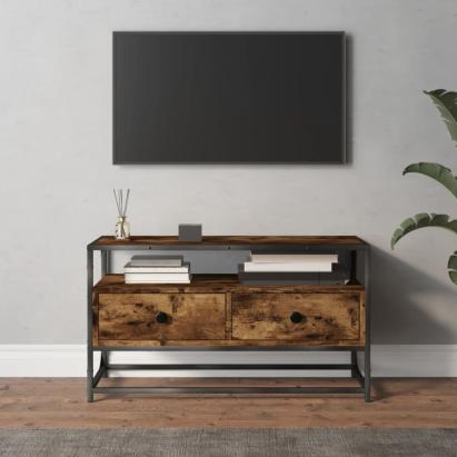Comodă TV, stejar afumat, 80x35x45 cm, lemn prelucrat GartenMobel Dekor