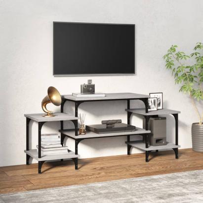 Comodă TV, gri sonoma, 117x35x52 cm, lemn prelucrat GartenMobel Dekor
