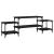 Dulap TV, negru, 157x35x52 cm, lemn prelucrat GartenMobel Dekor