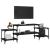 Dulap TV, negru, 157x35x52 cm, lemn prelucrat GartenMobel Dekor