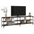 Comodă TV, stejar maro, 180x30x50 cm lemn prelucrat și metal GartenMobel Dekor