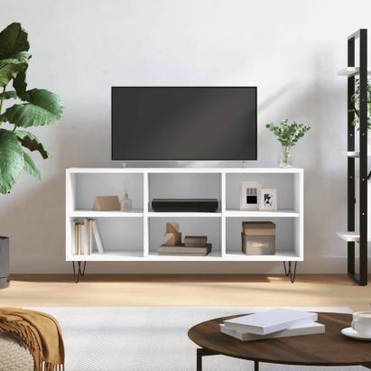 Comodă TV, alb, 103,5x30x50 cm, lemn compozit GartenMobel Dekor