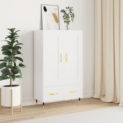 Dulap înalt, alb, 69,5x31x115 cm, lemn prelucrat GartenMobel Dekor
