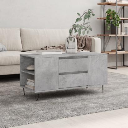 Măsuță de cafea, gri beton, 102x44,5x50 cm, lemn prelucrat GartenMobel Dekor