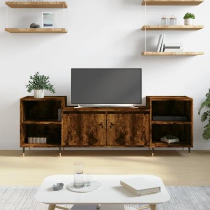 Comodă TV, stejar fumuriu, 160x35x55 cm, lemn prelucrat GartenMobel Dekor