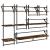Set rafturi de perete cu bare, 6 buc., stejar fumuriu, lemn GartenMobel Dekor