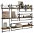 Set rafturi de perete cu bare, 6 buc., stejar fumuriu, lemn GartenMobel Dekor