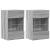 Comode de perete cu lumini LED pentru TV, 2 buc, gri sonoma, 40x30x60,5 cm GartenMobel Dekor