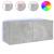 Comodă TV de perete cu lumini LED, gri beton, 100x35x41 cm GartenMobel Dekor