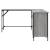Birou, gri sonoma, 141x141x75 cm, lemn prelucrat GartenMobel Dekor