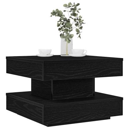 Măsuță cafea rotativă 360 grade, negru 50x50x34,5 cm GartenMobel Dekor
