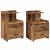 Noptiere 2 buc. cu 2 sertare, lemn vechi, 40x36,5x62 cm GartenMobel Dekor