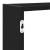 Raft cubic de perete cu 7 compartimente negru lemn prelucrat GartenMobel Dekor